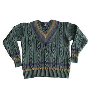 Vintage Gap Tennis Sweater Cable Knit